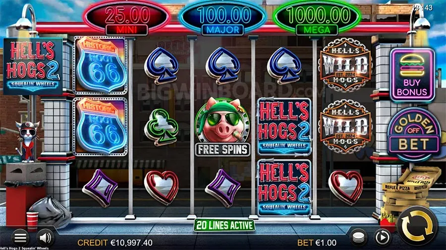 Hell's Hogs 2 Squelin' Wheels slot