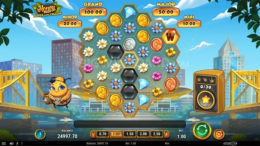 Honey Rush Black and Yellow slot