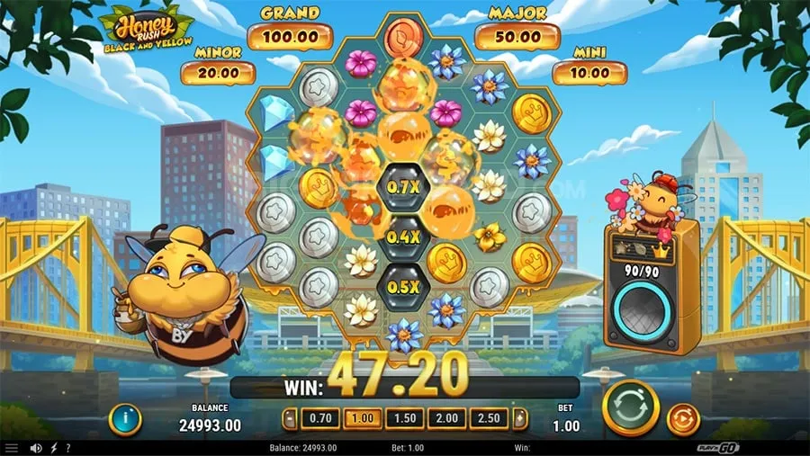 Honey Rush Black and Yellow slot