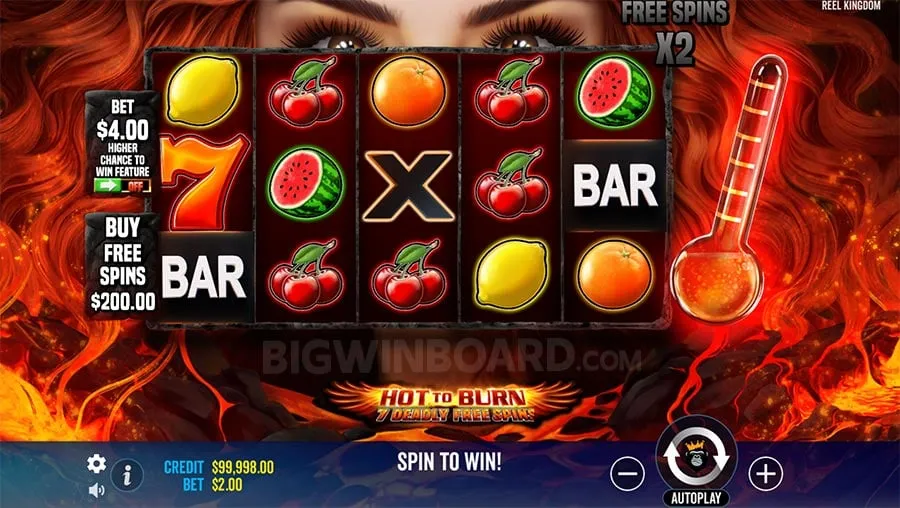 Hot to Burn 7 Deadly Free Spins slot