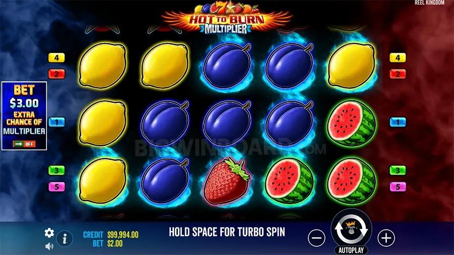 Hot to Burn Multiplier slot