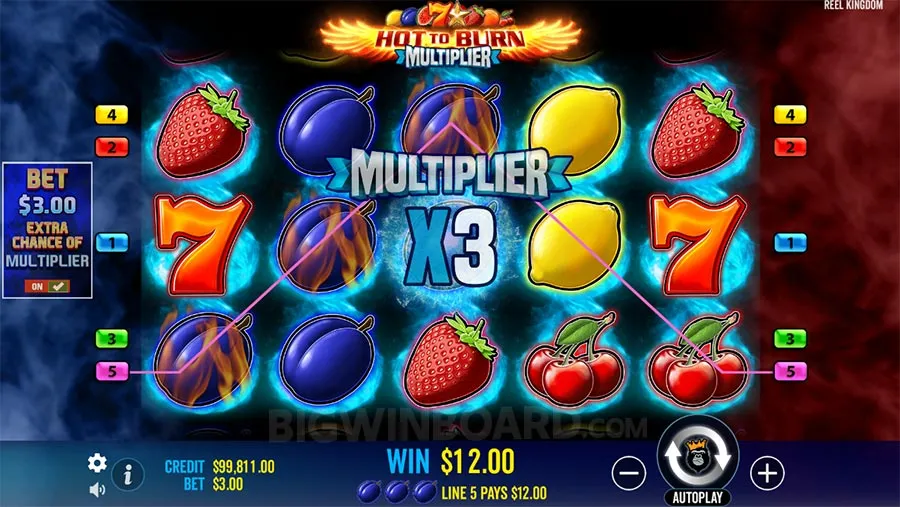 Hot to Burn Multiplier slot