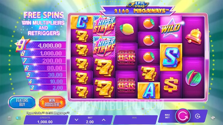 Hyper Strike Cash Megaways slot