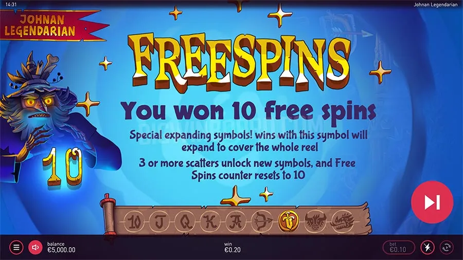 johnan legendarian slot