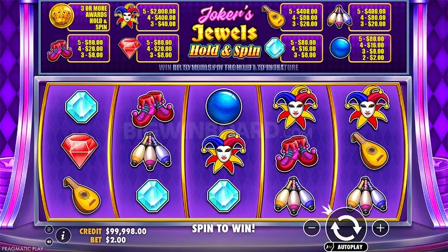 Joker's Jewels Hold & Spin slot