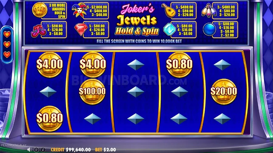 Joker's Jewels Hold & Spin slot