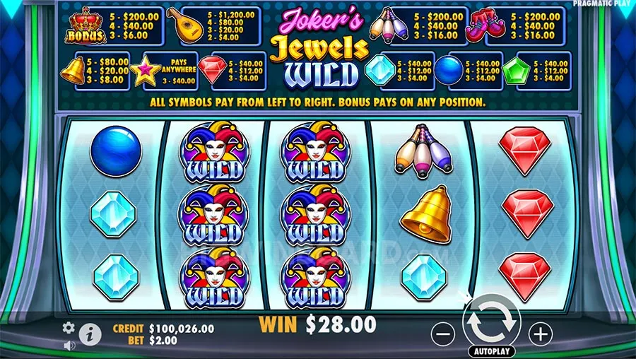 Joker's Jewels Wild slot