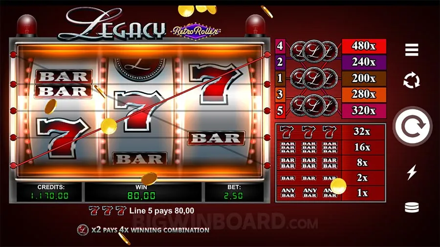 Legacy Retro Roller slot