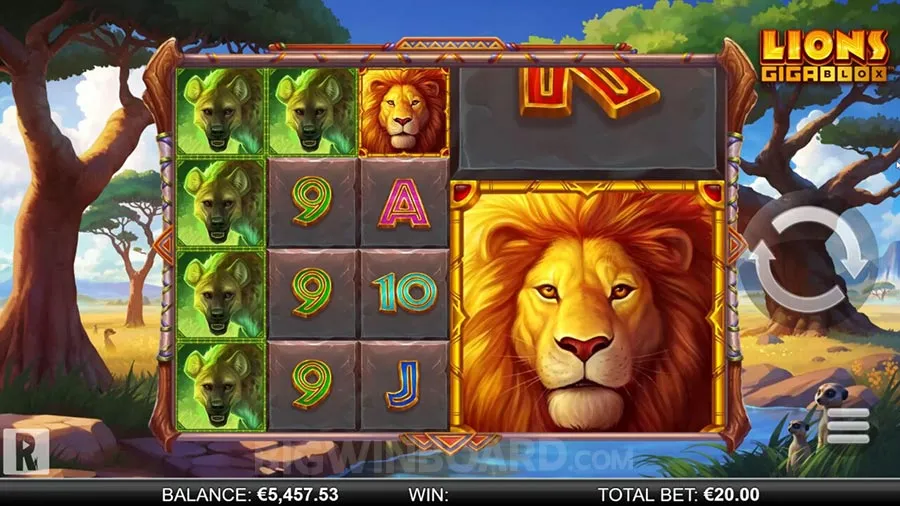 Lions GigaBlox slot
