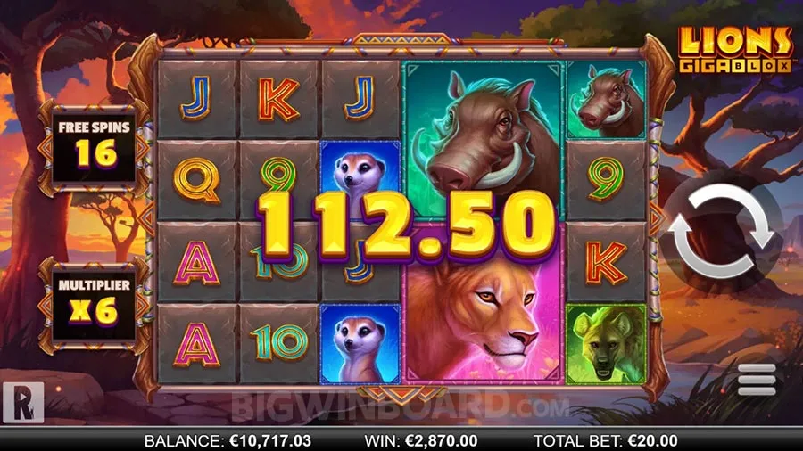 Lions GigaBlox slot