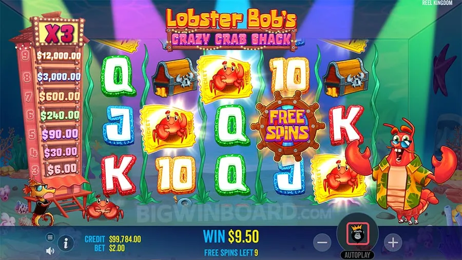 Lobster Bob's Crazy Crab Shack slot