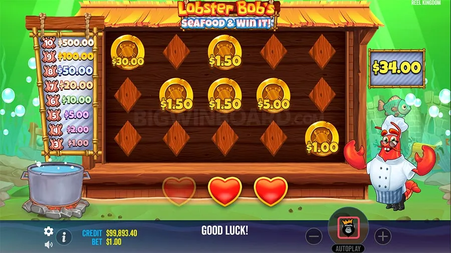 Lobster Bob's Sea Food and Win It slot