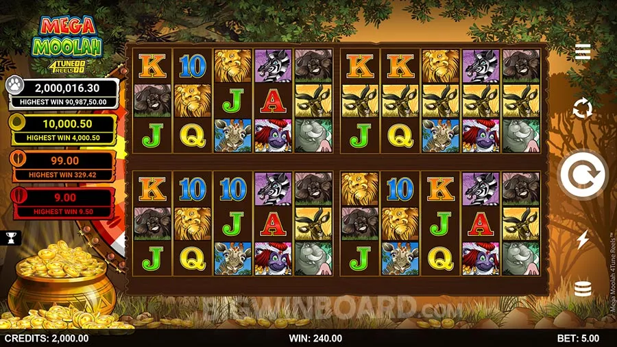 Mega Moolah 4Tune Reels slot