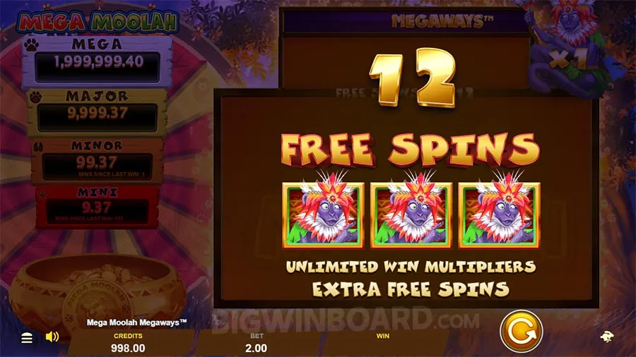 Mega Moolah Megaways slot