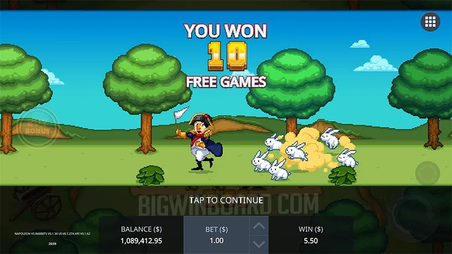 Napoleon vs Rabbits slot
