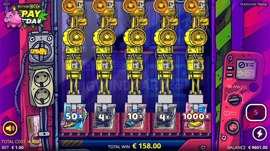 Outsourced Payday slot
