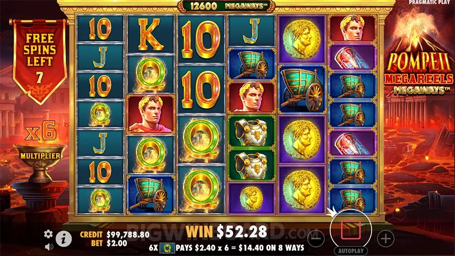 Pompeii Megareels Megaways slot