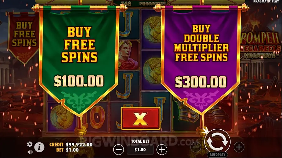 Pompeii Megareels Megaways slot