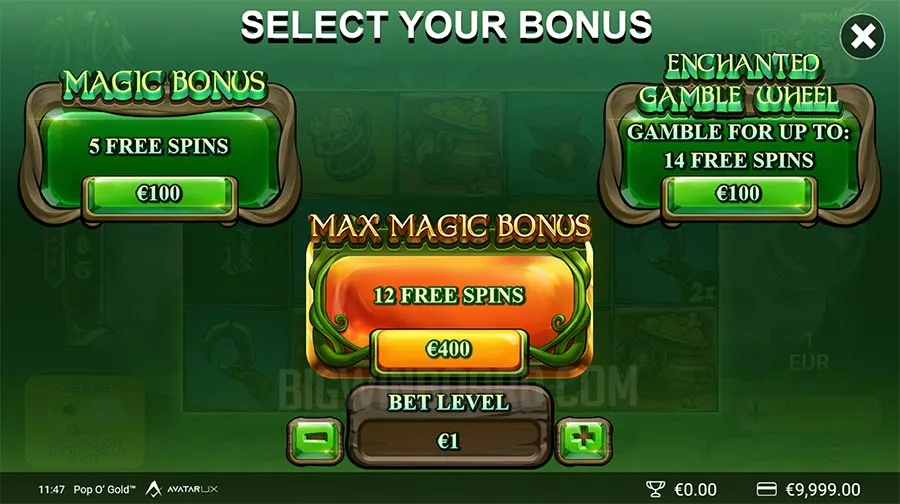 Pop O' Gold PopWins slot