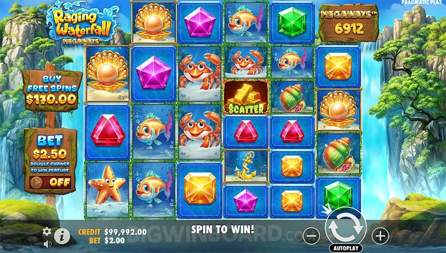 Raging Waterfall Megaways slot