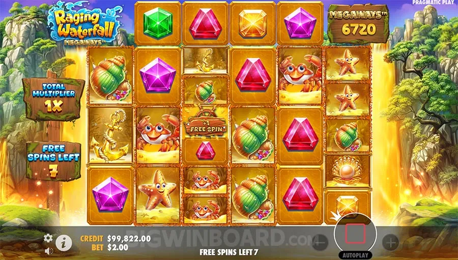 Raging Waterfall Megaways slot