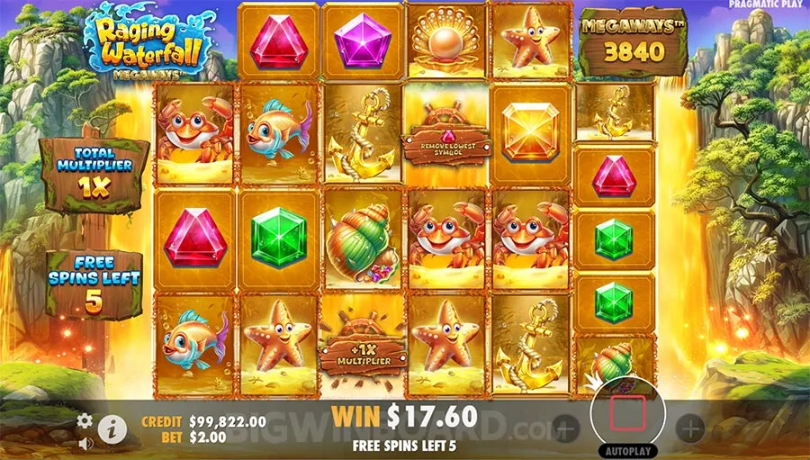 Raging Waterfall Megaways slot