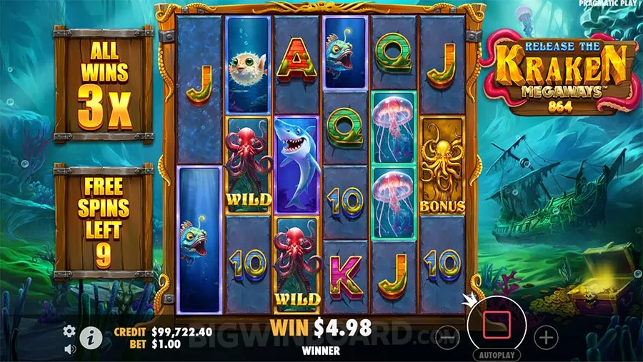 Release the Kraken Megaways slot