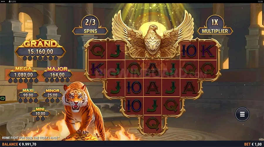 Rome Fight for Gold the Tiger's Rage slot