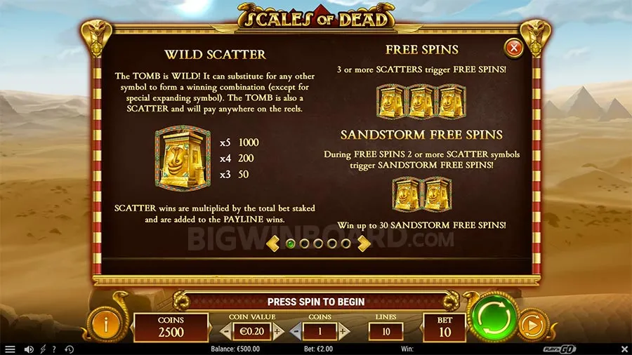 Scales of Dead slot