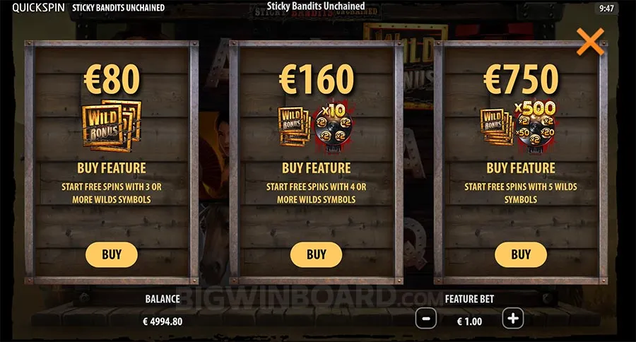 Sticky Bandits Unchained slot