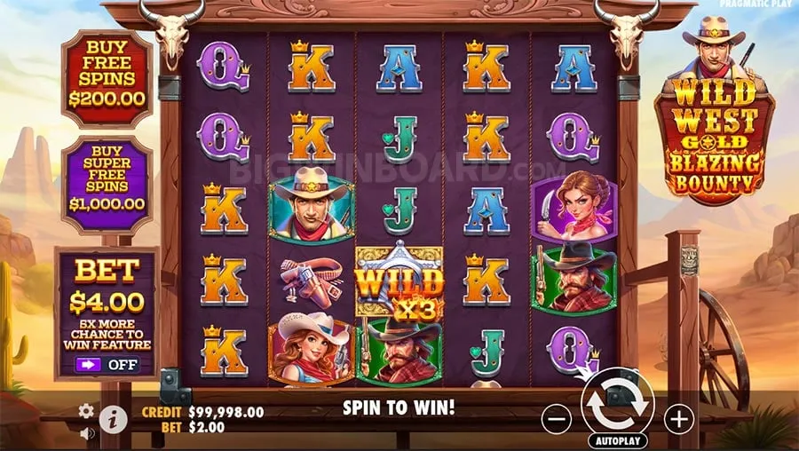 Wild West Gold Blazing Bounty slot
