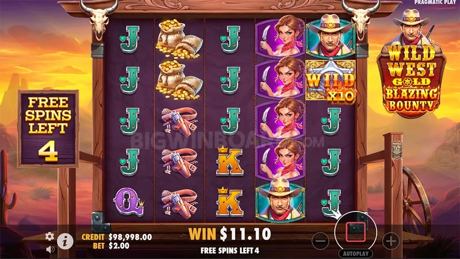 Wild West Gold Blazing Bounty slot