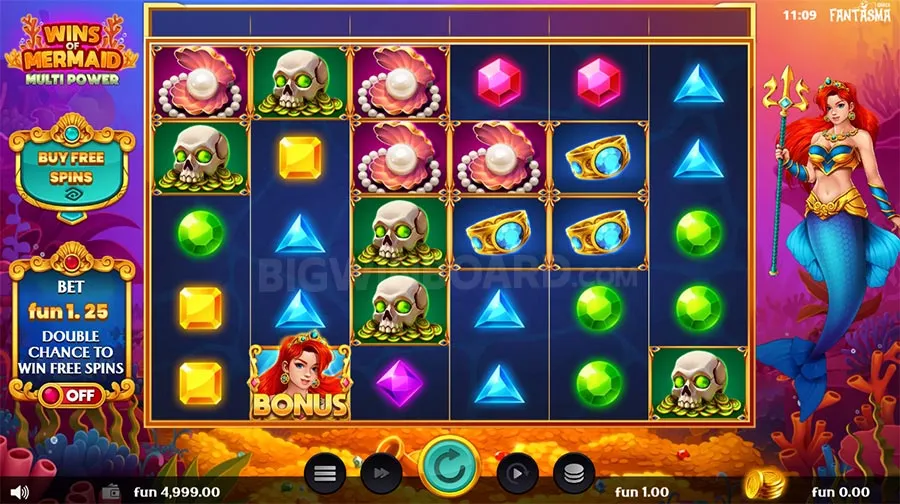 Wins of Mermaid Multipower slot