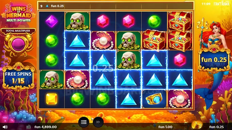 Wins of Mermaid Multipower slot