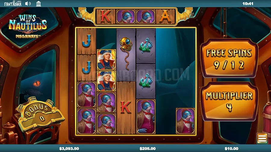 Wins of Nautilus Megaways slot