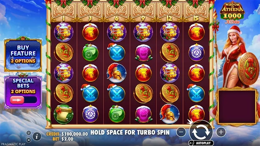 Wisdom of Athena 1000 Xmas slot