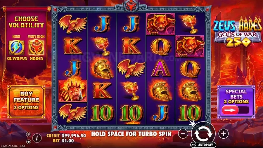Zeus vs Hades Gods of War 250 slot