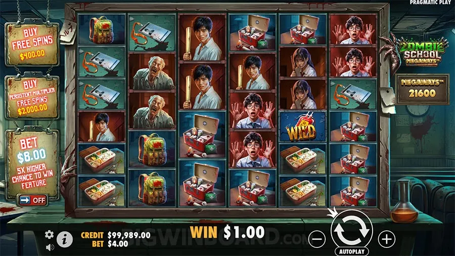 Zombie School Megaways slot