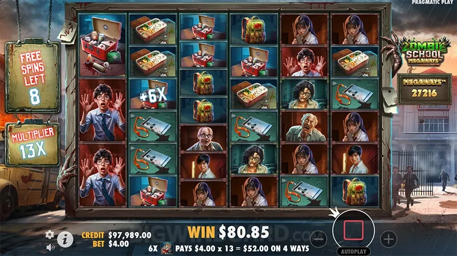 Zombie School Megaways slot
