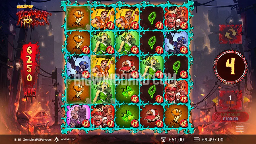 Zombie aPOPalypse MultiPop slot