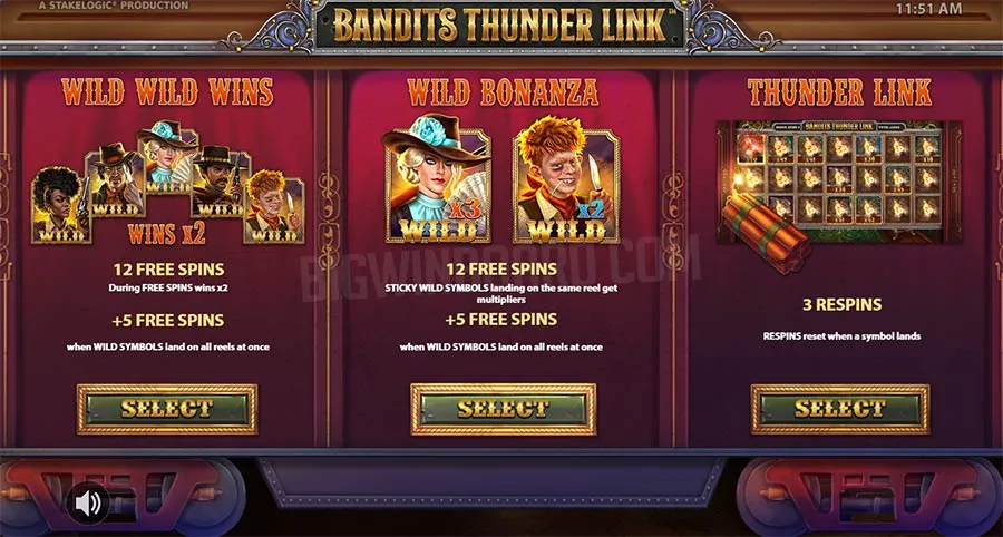 bandits thunder link slot