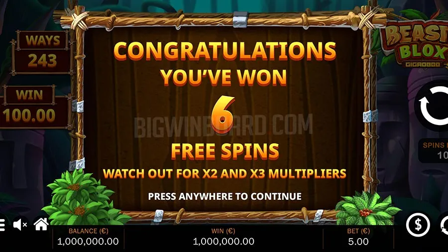 Beasty Blox Gigablox slot