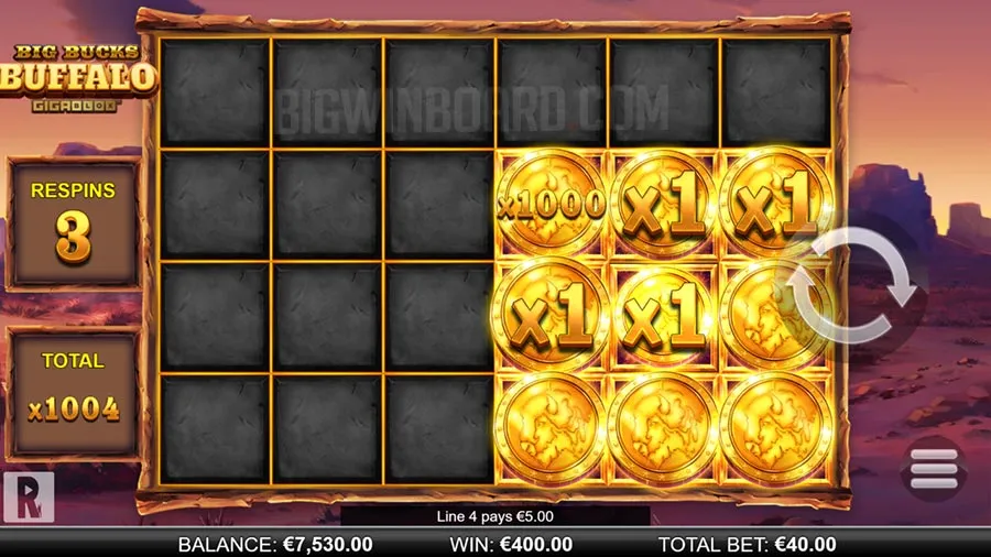 Big Bucks Buffalo Gigablox slot
