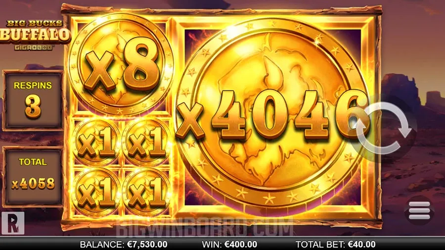 Big Bucks Buffalo Gigablox slot