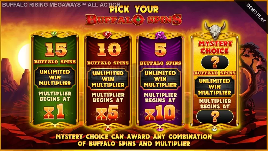 buffalo rising megaways all action