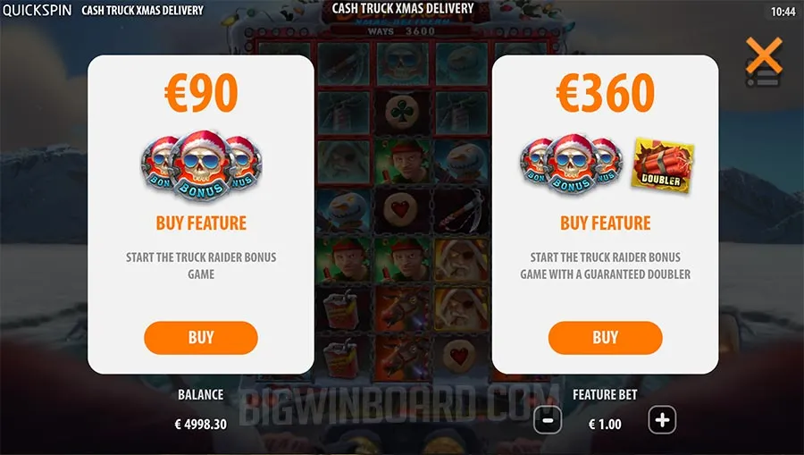 Cash Truck Xmas Delivery slot