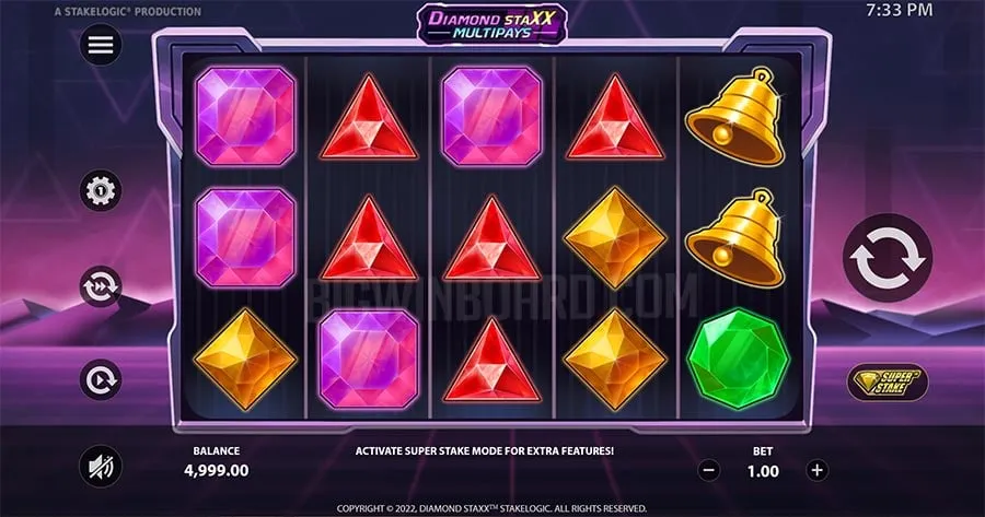 Diamond Staxx Multipays slot