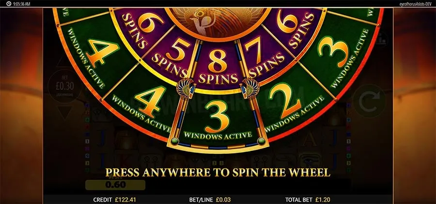 eye of horus power 4 slots