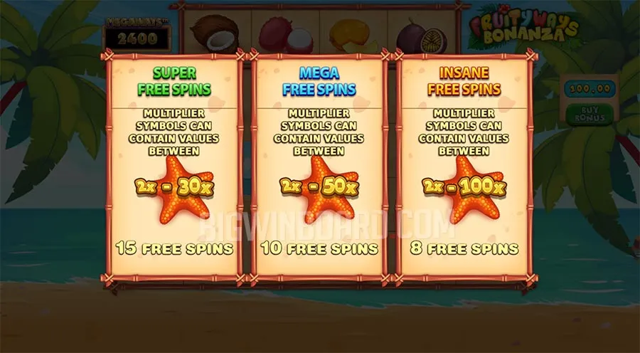 Fruityways Bonanza Megaways slot