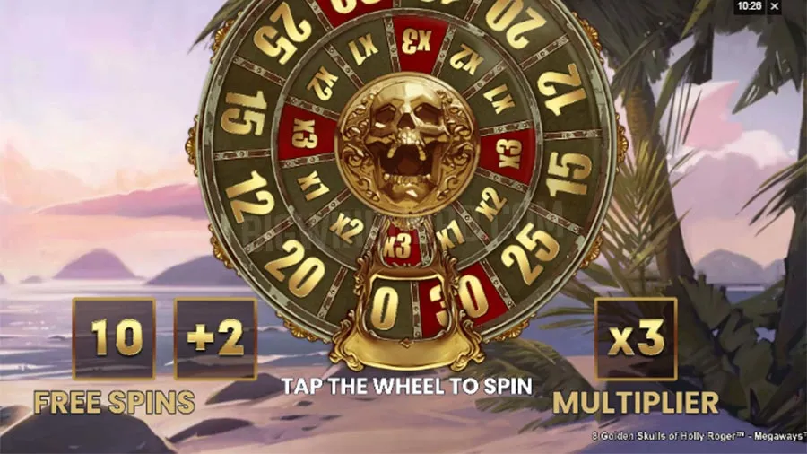 8 Golden Skulls of Holly Roger Megaways